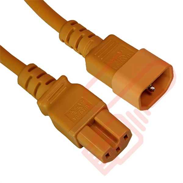 C14 to C15 HOT Condition Power Cables Orange
