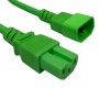 C14 to C15 HOT Condition Power Cables Green