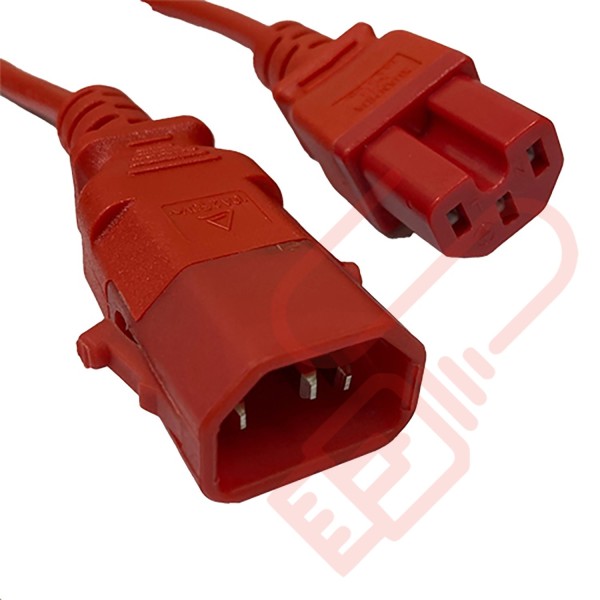 C15 to C14 P-Lock Power Cable Red