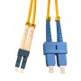 OS2 LC to SC Fibre Patch Cables Singlemode Yellow