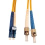 OS2 LC to ST Fibre Patch Cables Singlemode Yellow