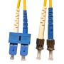 OS2 SC to ST Fibre Patch Cables Singlemode Yellow