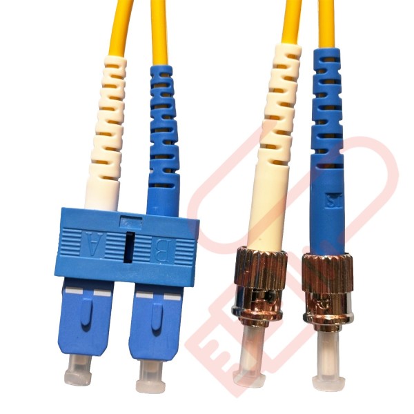 OS2 SC to ST Fibre Patch Cables Singlemode Yellow
