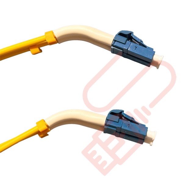 *ANGLED BOOT* LC to LC Fibre Patch Cables OS2 Singlemode Yellow