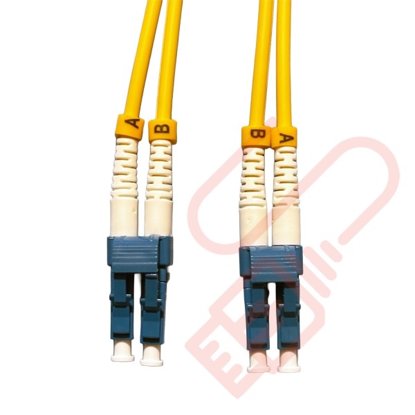 *SHORT BOOT* LC to LC Fibre Patch Cables OS2 Singlemode Yellow