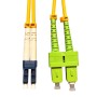 OS2 LC to SC/APC Fibre Patch Cables Singlemode Yellow