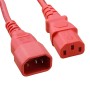 C13 to C14 High Grade H05VV-F Power Cable Red