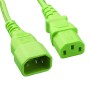 C13 to C14 High Grade H05VV-F Power Cable Green