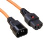 C13 Locking to C14 Power Cable Orange