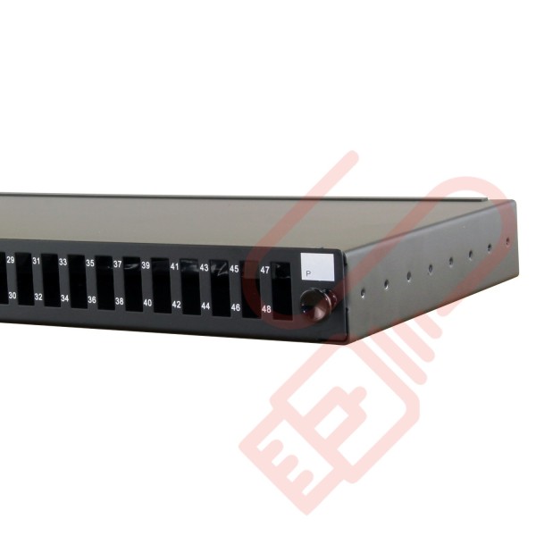 1U SC Duplex Sliding Patch Panel Unloaded- (No SC adapters pre-installed)