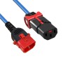 C14 Locking to C13 Locking Power Cable Blue