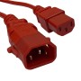C13 to C14 P-Lock Power Cable Red