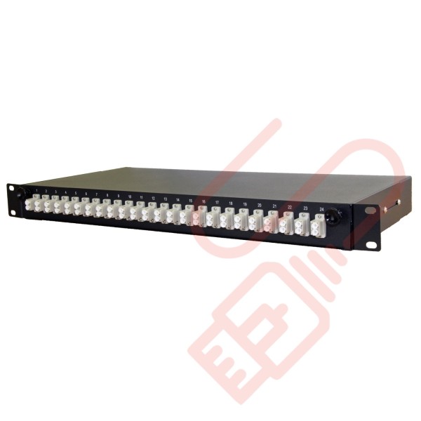 LC Multimode Fibre Patch Panel Loaded With 24 LC Duplex Adapters