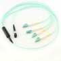 OM4 MPO/MTP to 4x LC Duplex Breakout Harness (fan out) Assembly