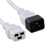 C19 to C20 High Grade H05VV-F 16A Power Cables White