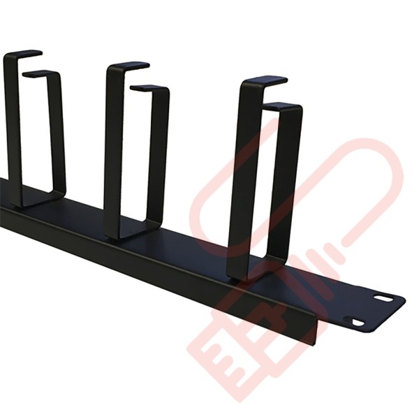 1U 5 Ring Cable Management Bar 100mm Rings