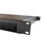 2U 19 inch Cable Pass Through Management Panel - Black