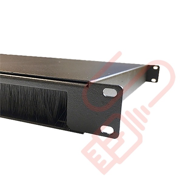 2U 19 inch Cable Pass Through Management Panel - Black