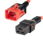 C19 to C20 Dual Locking 16A Power Cables Red