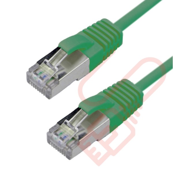 Cat6a Slim U/FTP Small Diameter Snagless Booted Patch Cables Green