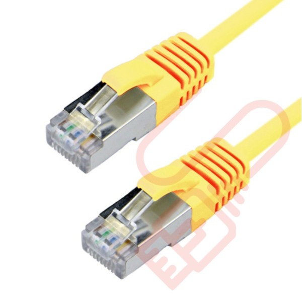 Cat6a Slim U/FTP Small Diameter Snagless Booted Patch Cables Yellow