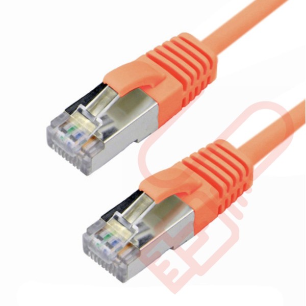Cat6a Slim U/FTP Small Diameter Snagless Booted Patch Cables Orange