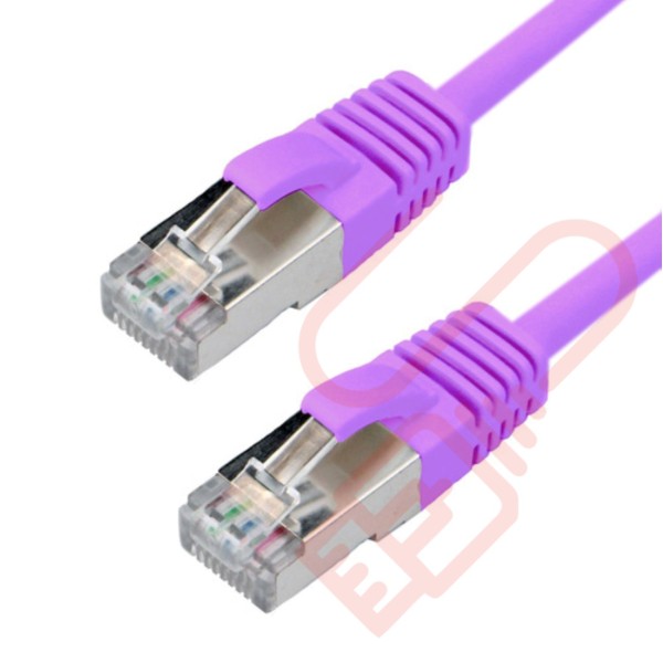 Cat6a Slim U/FTP Small Diameter Snagless Booted Patch Cables Purple
