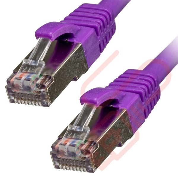 Cat6a Patch Cables RJ45 S/FTP (10G) Premium LSZH Snagless Booted Purple