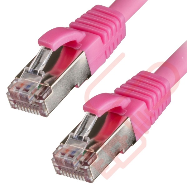 Cat6a Patch Cables RJ45 S/FTP (10G) Premium LSZH Snagless Booted Pink