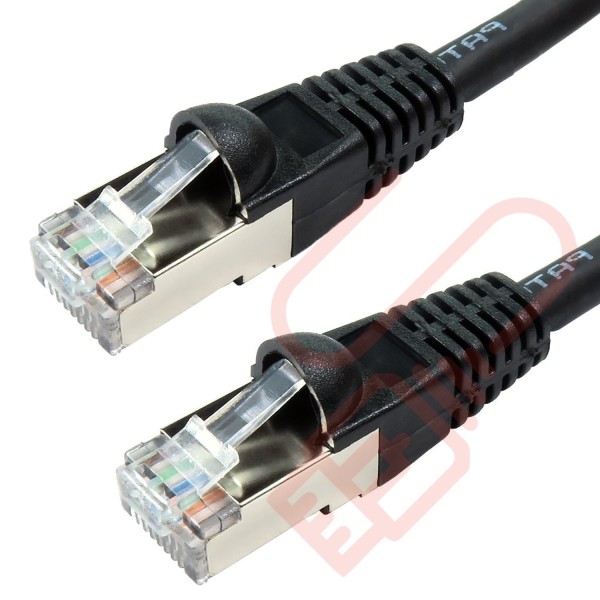Cat6a Patch Cables RJ45 S/FTP (10G) Premium LSZH Bubble Booted Black
