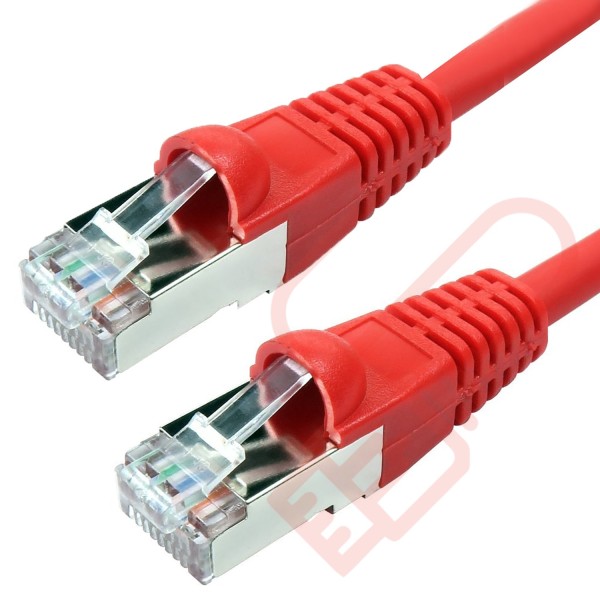 Cat6a Patch Cables RJ45 S/FTP (10G) Premium LSZH Bubble Booted Red