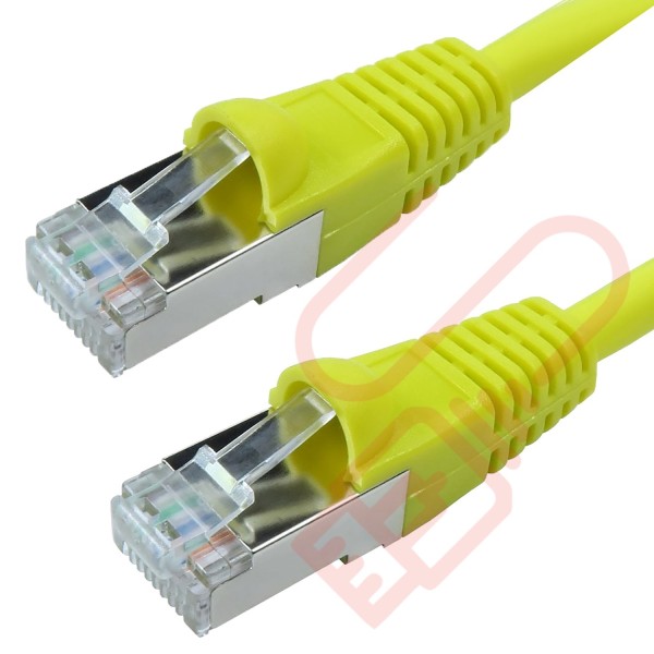 Cat6a Patch Cables RJ45 S/FTP (10G) Premium LSZH Bubble Booted Yellow