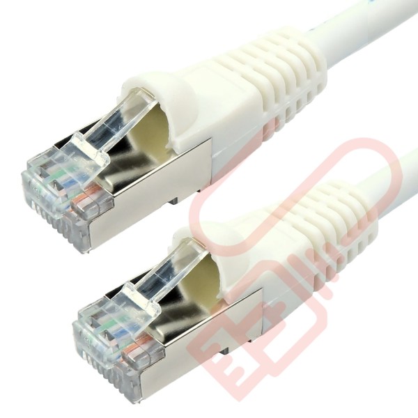 Cat6a Patch Cables RJ45 S/FTP (10G) Premium LSZH Bubble Booted White