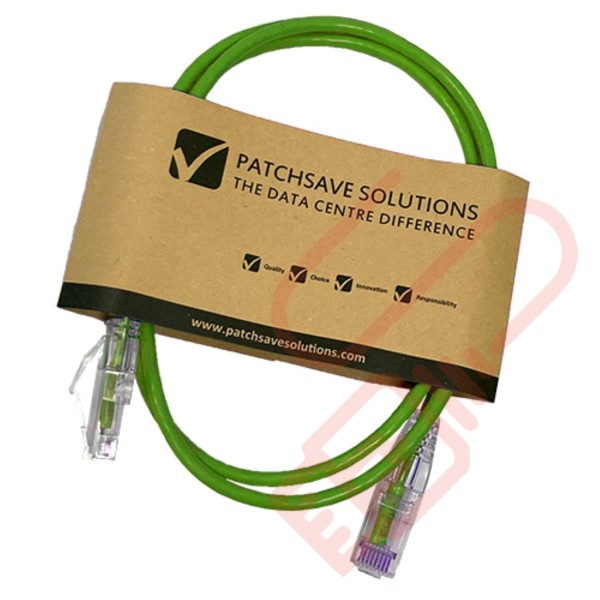 Cat6 Slim U/UTP Small Diameter Snagless Booted Patch Cables Green