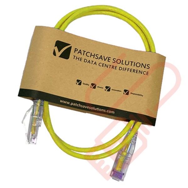 Cat6 Slim U/UTP Small Diameter Snagless Booted Patch Cables Yellow