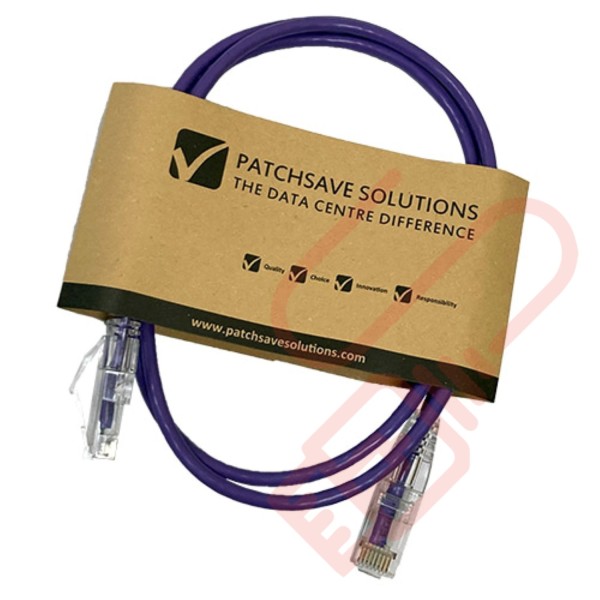 Cat6 Slim U/UTP Small Diameter Snagless Booted Patch Cables Purple