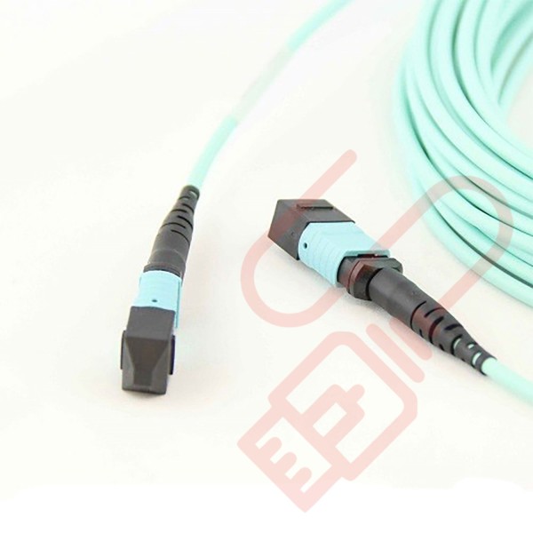 Aqua - MTP-MTP Type B (KeyUp KeyDown) MPO OM4 24 Core Fibre Trunk Cassette Cable