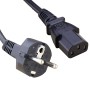 Schuko Euro Straight to IEC C13 Connector Power Cables Black