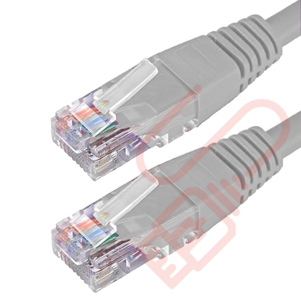Cat6 Patch Cables RJ45 UTP High Grade PVC Flush Booted Grey