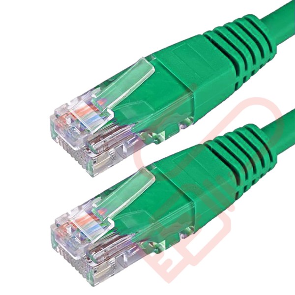 Cat6 Patch Cables RJ45 UTP High Grade PVC Flush Booted Green