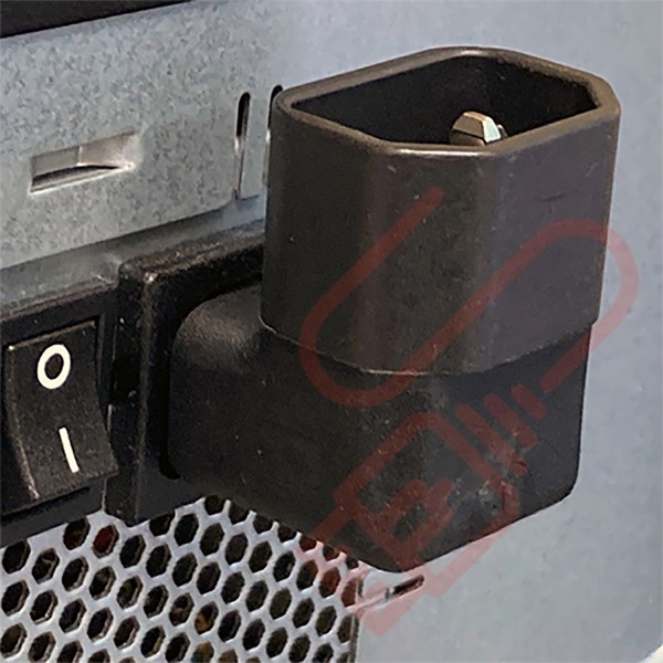IEC Right Angled C14 Male (Up) to C13 Female Power Adapter