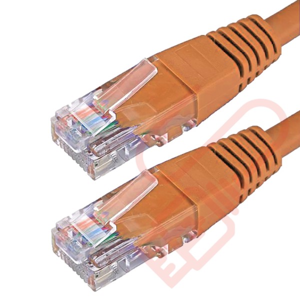 Cat6 Patch Cables RJ45 UTP High Grade PVC Flush Booted Orange