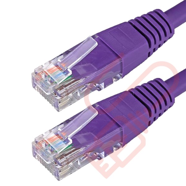 Cat6 Patch Cables RJ45 UTP High Grade PVC Flush Booted Purple