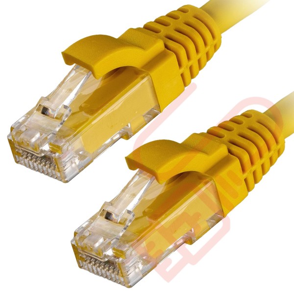 Cat6 Patch Cables RJ45 UTP Premium LSZH Snagless Booted Yellow
