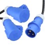 32Amp Splitter IEC309 Commando Male Plug to 2x Commando Female Sockets Splitter Power Cable