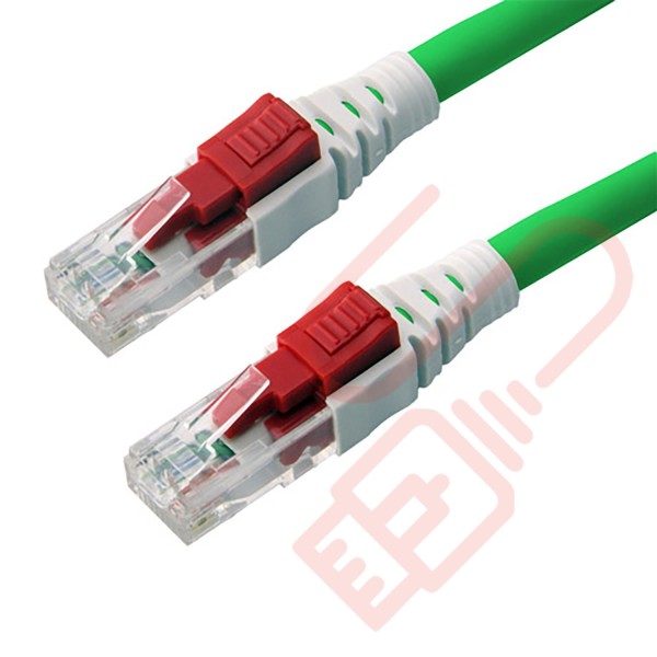 Lockable Cat6 Patch Cables RJ45 UTP LSZH Green