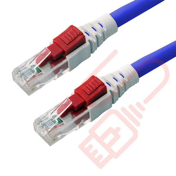 Lockable Cat6 Patch Cables RJ45 UTP LSZH Blue