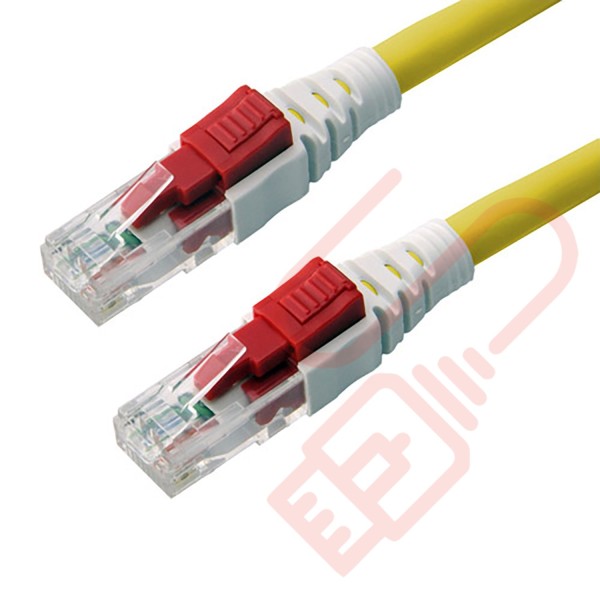 Lockable Cat6 Patch Cables RJ45 UTP LSZH Yellow