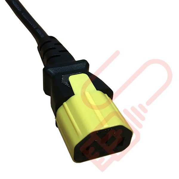 Secure Sleeve C13 into C14 Inlet Tab Yellow - 25 Pack