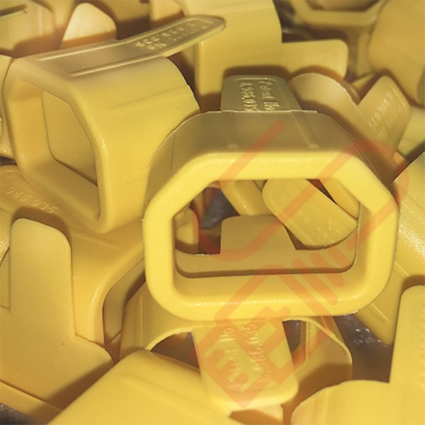 Secure Sleeve C14 into C13 Tab Yellow - 10 Pack